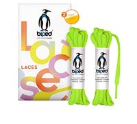biped LACES 2 paires de lacets en polyester indéchirable pour chaussures femmes, hommes et enfants, baskets, chaussures de sport et de course ovale 6 mm z2912(#20 light green,130 cm)