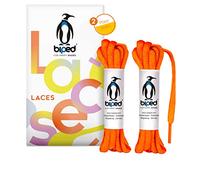 biped LACES 2 paires de lacets en polyester indéchirable pour chaussures femmes, hommes et enfants, baskets, chaussures de sport et de course ovale 6 mm z2912(#8 neon orange,110 cm)