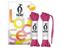 biped LACES 2 paires de lacets en polyester indéchirable pour chaussures femmes, hommes et enfants, baskets, chaussures de sport et de course ovale 6 mm z2912(#12 magenta,110 cm)