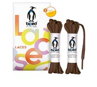 biped LACES 2 paires de lacets en polyester indéchirable pour chaussures femmes, hommes et enfants, baskets, chaussures de sport et de course ovale 6 mm z2912(#4 brown,150 cm)