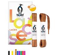 biped LACES 2 paires de lacets plats à paillettes en polyester 8 mm indéchirable - pour chaussures et baskets en cuir, pour le sport, les fêtes et les festivités z2919(#39 bronze,120 cm)