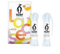 biped LACETS 2 paires de lacets indéchirables pour chaussures en cuir - pour chaussures de travail, de loisirs et de sport - lacets 100% polyester, ronds, ø 4 mm z2914(#1 ice white,75 cm)