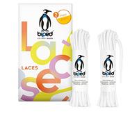 biped LACETS 2 paires de lacets indéchirables pour chaussures en cuir - pour chaussures de travail, de loisirs et de sport - lacets 100% polyester, ronds, ø 4 mm z2914(#32 white,90 cm)