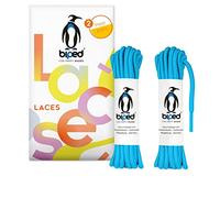biped LACETS 2 paires de lacets indéchirables pour chaussures en cuir - pour chaussures de travail, de loisirs et de sport - lacets 100% polyester, ronds, ø 4 mm z2914(#17 light blue,75 cm)