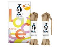 biped LACETS 2 paires de lacets indéchirables pour chaussures en cuir - pour chaussures de travail, de loisirs et de sport - lacets 100% polyester, ronds, ø 4 mm z2914(#28 beige,110 cm)