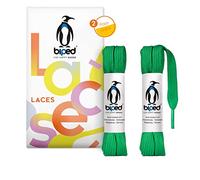 biped LACETS 2 paires de lacets plats en polyester, largeur 10 mm - lacets pour baskets et chaussures de sport - indéchirable et lavable z2913(#19 classic green,150 cm)