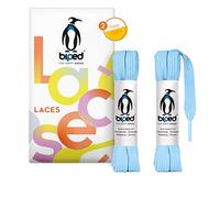 biped LACETS 2 paires de lacets plats en polyester, largeur 10 mm - lacets pour baskets et chaussures de sport - indéchirable et lavable z2913(#23 baby blue,120 cm)