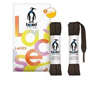 biped LACETS 2 paires de lacets plats en polyester, largeur 10 mm - lacets pour baskets et chaussures de sport - indéchirable et lavable z2913(#24 dark brown,110 cm)