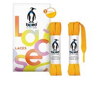 biped LACETS 2 paires de lacets plats en polyester, largeur 10 mm - lacets pour baskets et chaussures de sport - indéchirable et lavable z2913(#7 sunny yellow,180 cm)