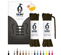 biped LACETS 2 paires de lacets ronds en coton ø 3,5 mm - lacets de qualité indéchirable pour chaussures en cuir, bottes, baskets et chaussures de sport - fabriqué en UE z2901(marron kaki,90 cm)