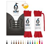 biped LACETS 2 paires de lacets ronds en coton ø 3,5 mm - lacets de qualité indéchirable pour chaussures en cuir, bottes, baskets et chaussures de sport - fabriqué en UE z2901(rouge,160 cm)