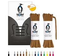 biped LACETS 2 paires de lacets ronds en coton ø 3,5 mm - lacets de qualité indéchirable pour chaussures en cuir, bottes, baskets et chaussures de sport - fabriqué en UE z2901(brun clair,45 cm)
