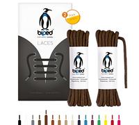 biped LACETS 2 paires de lacets ronds en coton ø 3,5 mm - lacets de qualité indéchirable pour chaussures en cuir, bottes, baskets et chaussures de sport - fabriqué en UE z2901(brun,75 cm)