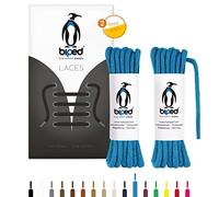 biped LACETS 2 paires de lacets ronds en coton ø 3,5 mm - lacets de qualité indéchirable pour chaussures en cuir, bottes, baskets et chaussures de sport - fabriqué en UE z2901(bleu,60 cm)