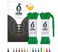 biped LACETS 2 paires de lacets ronds en coton ø 5 mm extra épais - lacets de qualité indéchirable pour chaussures en cuir, bottes et chaussures de sport - made in EU z2902(vert,90 cm)