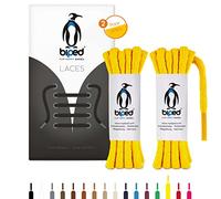 biped LACETS 2 paires de lacets ronds en coton ø 5 mm extra épais - lacets de qualité indéchirable pour chaussures en cuir, bottes et chaussures de sport - made in EU z2902(jaune,160 cm)