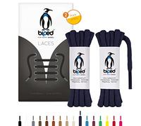 biped LACETS 2 paires de lacets ronds en coton ø 5 mm extra épais - lacets de qualité indéchirable pour chaussures en cuir, bottes et chaussures de sport - made in EU z2902(bleu marin,160 cm)