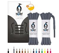 biped LACETS 2 paires de lacets ronds en coton ø 5 mm extra épais - lacets de qualité indéchirable pour chaussures en cuir, bottes et chaussures de sport - made in EU z2902(gris,140 cm)