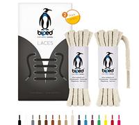 biped LACETS 2 paires de lacets ronds en coton ø 5 mm extra épais - lacets de qualité indéchirable pour chaussures en cuir, bottes et chaussures de sport - made in EU z2902(nature,60 cm)
