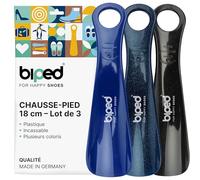 biped lot de 3 chausse-pieds en plastique 18 cm - Mini cuillères à chaussures de voyage ergonomiques - Accessoire pratique pour enfants et adultes z1570(midnight)