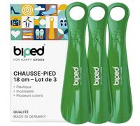 biped lot de 3 chausse-pieds en plastique 18 cm - Mini cuillères à chaussures de voyage ergonomiques - Accessoire pratique pour enfants et adultes z1570(vert forêt)