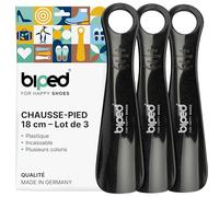 biped lot de 3 chausse-pieds en plastique 18 cm - Mini cuillères à chaussures de voyage ergonomiques - Accessoire pratique pour enfants et adultes z1570(noir)