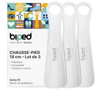 biped lot de 3 chausse-pieds en plastique 18 cm - Mini cuillères à chaussures de voyage ergonomiques - Accessoire pratique pour enfants et adultes z1570(blanc)