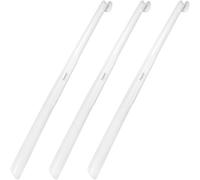 biped lot de 3 chausse-pieds longs 65 cm en plastique - chausse-pied extra long avec crochet - robuste et stable - fabrication allemande z1557(blanche)