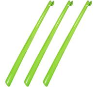 biped lot de 3 chausse-pieds longs 65 cm en plastique - chausse-pied extra long avec crochet - robuste et stable - fabrication allemande z1557(vert clair)