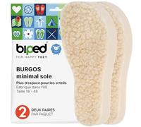 biped minimal sole BURGOS - 2 paires de semelles d'hiver pour chaussures pieds nus - semelles chauffantes en laine d'agneau - adaptées aux adultes et enfants(46)