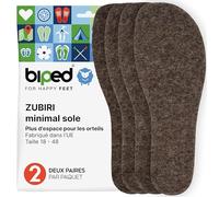 biped minimal sole ZUBIRI - 2 paires de semelles pour chaussures pieds nus - semelles en feutre de laine véritable - adaptées aux chaussures minimalistes adultes et enfants zubiri(35)