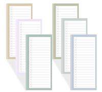 BIPEND Lot de 6 blocs-notes magnétiques pour réfrigérateur, liste de courses pour réfrigérateur, 50 feuilles par bloc-notes, liste de choses à faire, liste de courses (300 feuilles)