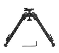 Bipied pour la Chasse, Bipied Picatinny Rail Montage, V9 Bipied Inclinaison 360 Degrés, Bipied Réglable, Bipied Tactique Lége, Réglage Félescopique, pour Les Montures de Fusil (Noir, Régulier)