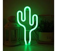 Bipily Cactus Neon Light LED Sign Cactus Lampe Applique murale Lampe Chambre Décor Batterie USB Exploité Neonpour Bar Chambre pour enfants de soirée de mariag-vert cactus