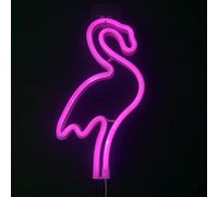 Bipily Flamingo Neon signes clair Neon Flamant Light Wall Lamp Room Decor batterie et USB LED Neon Light Exploité rose néon signes Lampes Light Up Chambre de soirée de mariage de-rose flamant