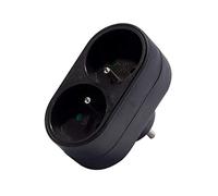 Biplite Domino 2x16A 3500W 250V - Noir - Chacon