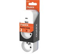 Quarx Biplite 2P+T16A + 2USB Bi ton blanc