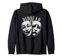 Bipolar Masques Théâtre Comédie Tragédie Style Vintage Sweat à Capuche
