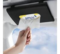 BIPROS Boîte à mouchoirs de voiture avec mouchoirs à lotion ultra douce, distributeur pour pare-soleil de voiture/camion/SUV, compatible Kleenex, design ergonomique, installation facile
