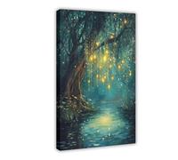 BIQHTGA Fairy Magic Willow Poster sur toile pour chambre à coucher, bureau, chambre, cadeau 20 x 30 cm