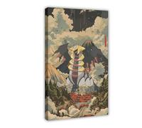 BIQHTGA Giratina Poster sur toile pour chambre à coucher, bureau, chambre, cadeau (50 x 75 cm)