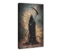 BIQHTGA Poster sur toile Motif faucheurs d'automne 20 x 30 cm