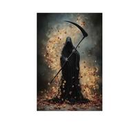 BIQHTGA Poster sur toile Motif faucheurs d'automne Décoration de chambre à coucher Bureau Chambre Cadeau 30 x 45 cm