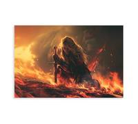 BIQHTGA Poster sur toile « The Last Resistance Woman » pour décoration de chambre à coucher, bureau, chambre, cadeau 20 x 30 cm