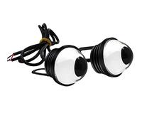 Biqing 1 Paire LED Eagle Eye Light 35mm,Universal 12V Feux de Brouillard LED 5W Voiture Diurnes DRL Refit Fish Eyes LEDs Projecteur Lampes/Feux de Stationnement(Vert)
