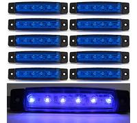 Biqing 10PCS Feu de Gabarit Remorque Bleu, LED Feux de Gabarit Indicateurs De Position 12V pour Camion Remorque Camion Bus Bateau