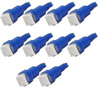 Biqing 10PCS T5 Ampoules LED Bleu,Universal 74 37 286 18 27 LED Ampoule Tableau de Bord Voiture pour Voiture Auto Side Wedge Gauge Dashboard Tableau de Bord Lumières 12V