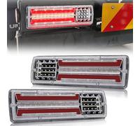 Biqing 12V Led Feux Arrière de Remorque,Multifonctionnel Feu Arrière LED Feu Stop Clignotants Inversés pour Camion Remorque Caravane Tracteur,2PCS