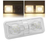 Biqing 1PC Éclairage Intérieur pour Auto,48LED Voiture Interieur Lumière Blanche Super Brillant Barre LED 12V avec Interrupteur On/Off pour RV Camion Bateau Voiture Van Cabine Fourgon