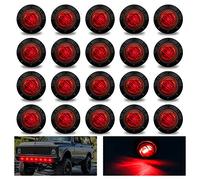 Biqing 20X Feux de Gabarit LED Feux Latéraux Eclairage,LED Côté Marqueur Feux Indicateurs De Position Rouge 12V/24V Étanche de côté pour Camion Remorque Camion Bus Bateau